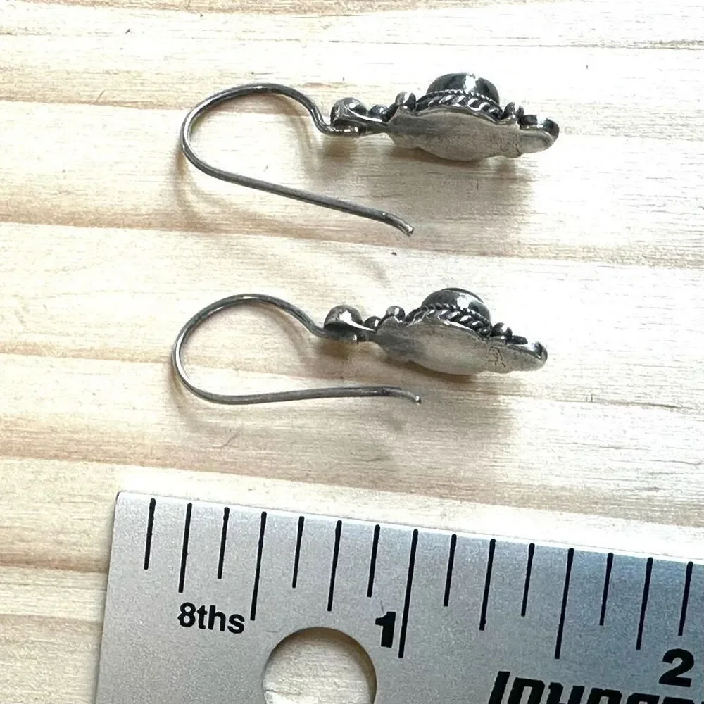 Sterling Silver Gray Hematite Artisan Earrings